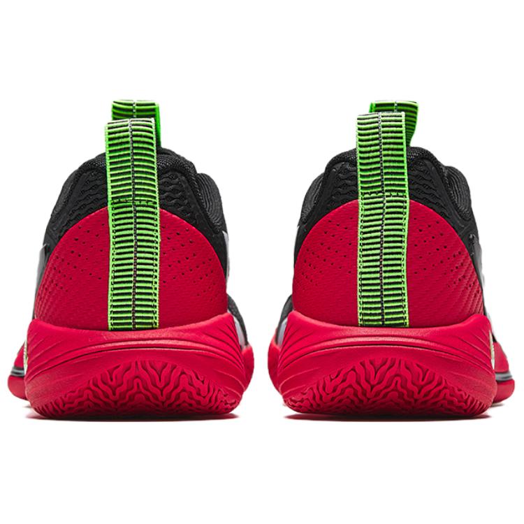 CHAOJIANTA Slip Resistant Abrasion Resistant Low top Nitrogen Technology Basketball Shoes Men’s Basic Black Classic Red