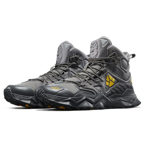 RAX Slip Resistant, Breathable, And Waterproof High top Outdoor Shoes Men’s Gray