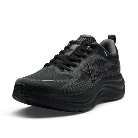 XTEP Rebound Abrasion Resistant Breathable Slip Resistant Low top Casual Running Shoes Men’s Black Gray