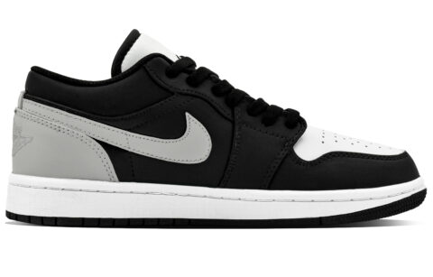 Jordan Air Jordan 1 Smoke Gray Abrasion Resistant Low top Vintage Basketball Shoes Men’s Black Gray