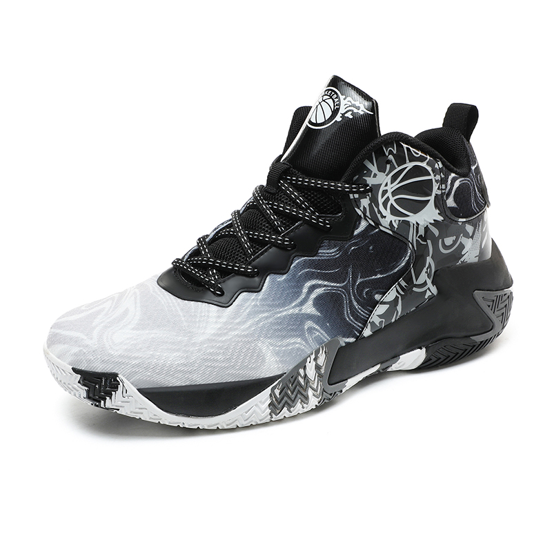 BIANSULONG Fabric Cushioning Slip Resistant Abrasion Resistant High top Basketball Shoes Men’s