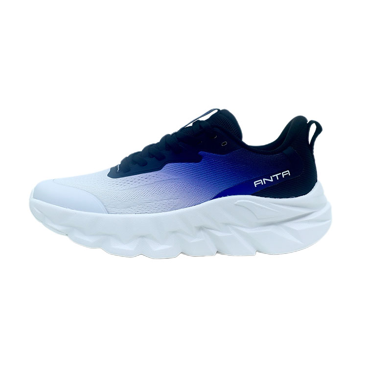 Anta Low top Running Training Shoes Men's Sand Grain Gray/Ultramarine Blue/Basic Black