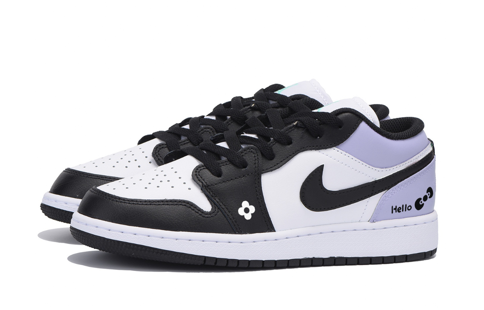 Jordan Air Jordan 1 Low top Vintage Basketball Shoes Men’s White Purple