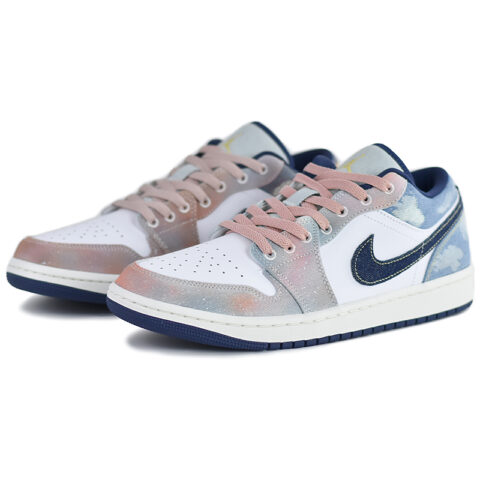 Jordan Air Jordan 1 Low top Vintage Basketball Shoes Men’s Blue Pink