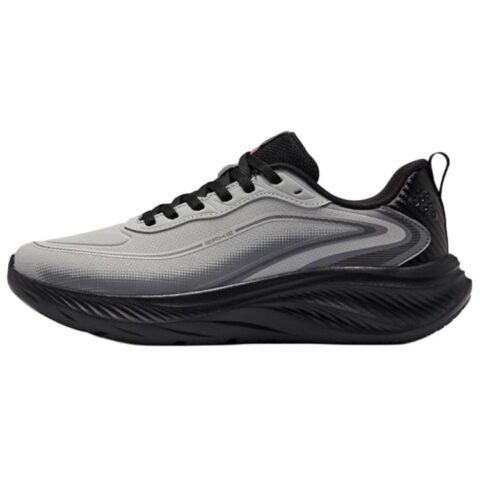 Erke Rebound Cushioning Rebound Cushioning Low top Racing Running Shoes Men's Black Gray