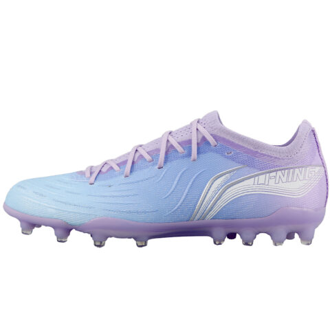 Li Ning MG Multi Ground Soft Ground Synthetic Leather Soccer Shoes Men’s Blue Purple