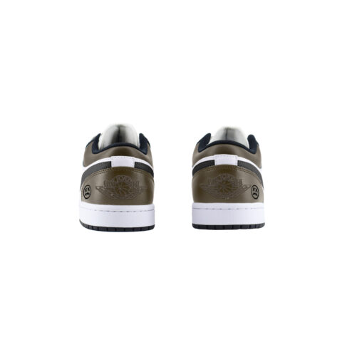Jordan Air Jordan 1 Abrasion Resistant Low top Vintage Basketball Shoes Unisex Black White Brown