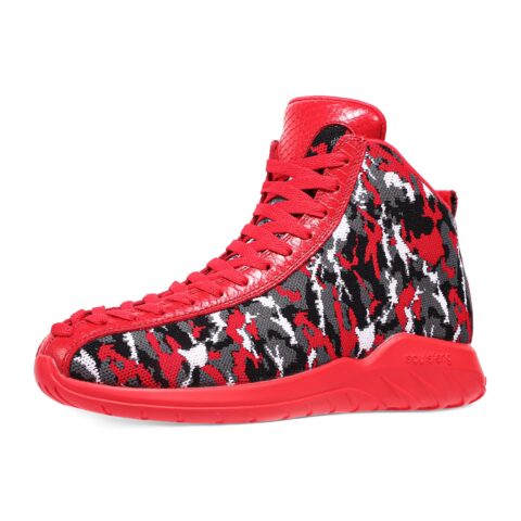 SOULSFENG Mid top Basketball Shoes Unisex Red