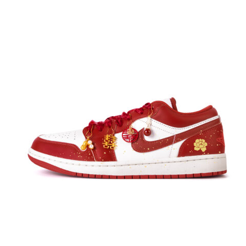 Jordan Air Jordan 1 Slip Resistant Abrasion Resistant Low top Vintage Basketball Shoes Men’s Sand Dune Red