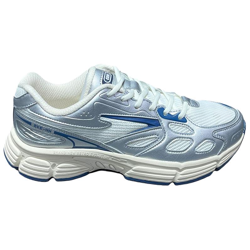 Erke Slip Resistant And Breathable Low top Casual Running Shoes Men’s White Silver
