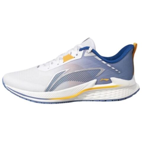 Li Ning Cushioning Slip Resistant Abrasion Resistant Low top Casual Running Shoes Men’s Lake Blue