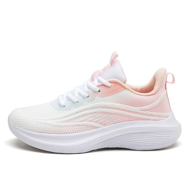 RUIKE Abrasion Resistant, Breathable, Lightweight Low top Casual Running Shoes Women’s White Pink