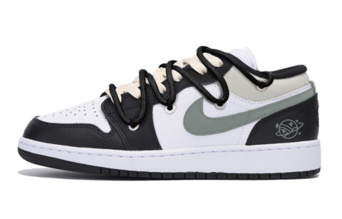 Jordan Air Jordan 1 Abrasion Resistant Low top Vintage Basketball Shoes Men’s Black White