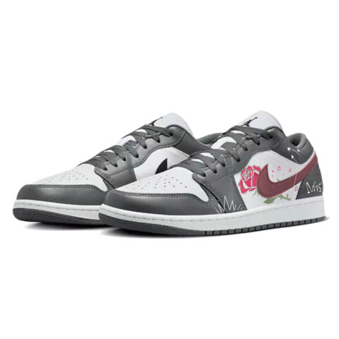 Jordan Air Jordan 1 Vintage Basketball Shoes Unisex Low Top White/Gray