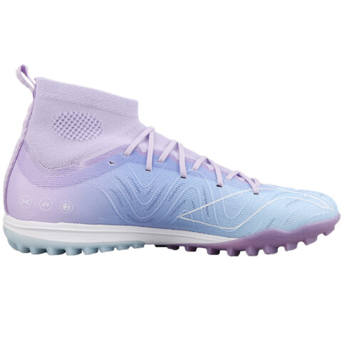 Li Ning TF Turf Artificial Turf Cushioning Slip Resistant Soccer Shoes Men’s Blue Purple