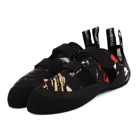 LUFU Slip Resistant And Abrasion Resistant Coverage Low top Rock Climbing Shoes Women’s Obsidian