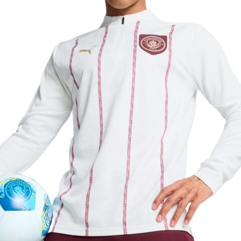 PUMA Manchester CityQuarter Zip Soccer Jersey Men’s White
