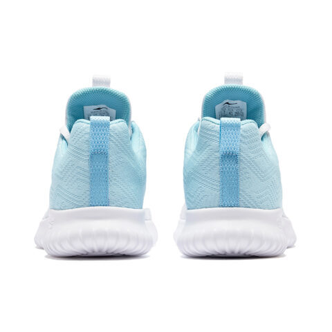 Erke Running Shoes Men’s Low Top Erke White, Light Aqua Blue
