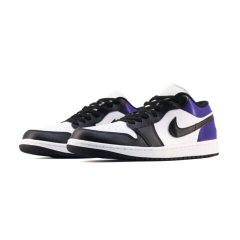 Jordan Air Jordan 1 Low Abrasion Resistant Abrasion Resistant Low top Vintage Basketball Shoes Unisex Black Purple