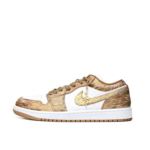 Jordan Air Jordan 1 Snake God Olmec Low top Vintage Basketball Shoes Unisex White