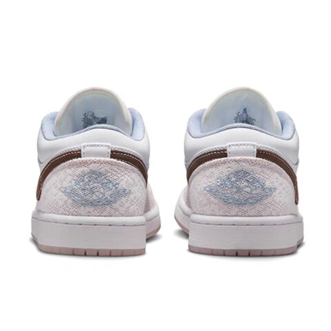 Jordan Air Jordan 1 Abrasion Resistant Slip Resistant Low top Vintage Basketball Shoes Women’s Pink White