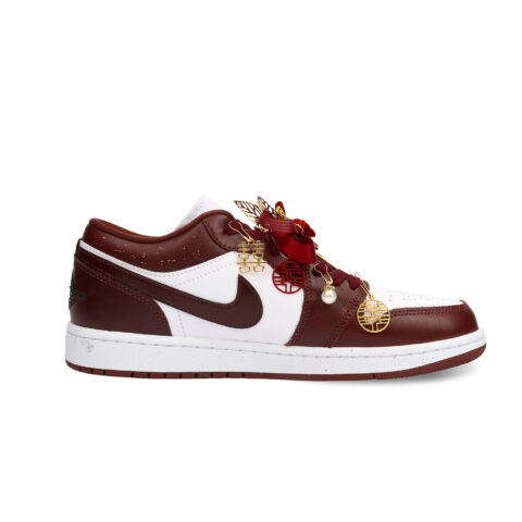 Jordan Air Jordan 1 Love Forever Abrasion Resistant Abrasion Resistant Low top Vintage Basketball Shoes Men’s Red