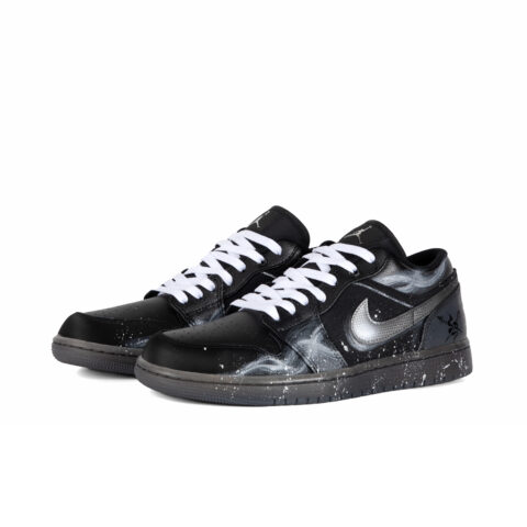 Jordan Air Jordan 1 Low top Vintage Basketball Shoes Unisex Black