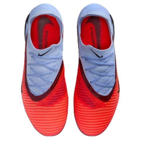 Nike Phantom 6 Abrasion Resistant Soccer Shoes Unisex Red Blue