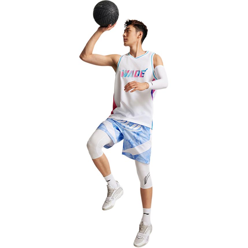 Li Ning Basketball Shorts Men’s Static Blue All Over Print