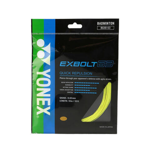 YONEX Badminton Racket Strings EXBOLT Collection Forged Fiber 63 Thread Unisex 1 Pack 10m