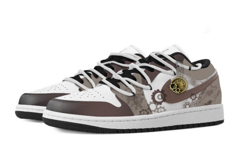 Jordan Air Jordan 1 Steam Moment, Fluid Bear Abrasion Resistant Low top Vintage Basketball Shoes Women’s Brown