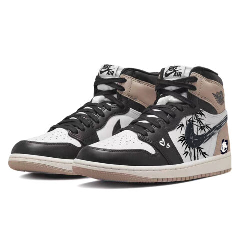 Jordan Air Jordan 1 Vintage Basketball Shoes Women’s High Top Brown/Black