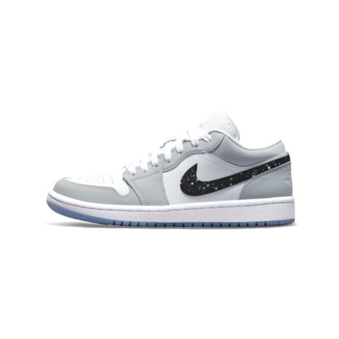 Jordan Air Jordan 1 Slip Resistant Low top Vintage Basketball Shoes Unisex Gray