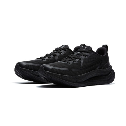 QIAODAN Cloud Drive 2.0 Slip Resistant Abrasion Resistant Low top Casual Running Shoes Men’s Black Liquid Silver