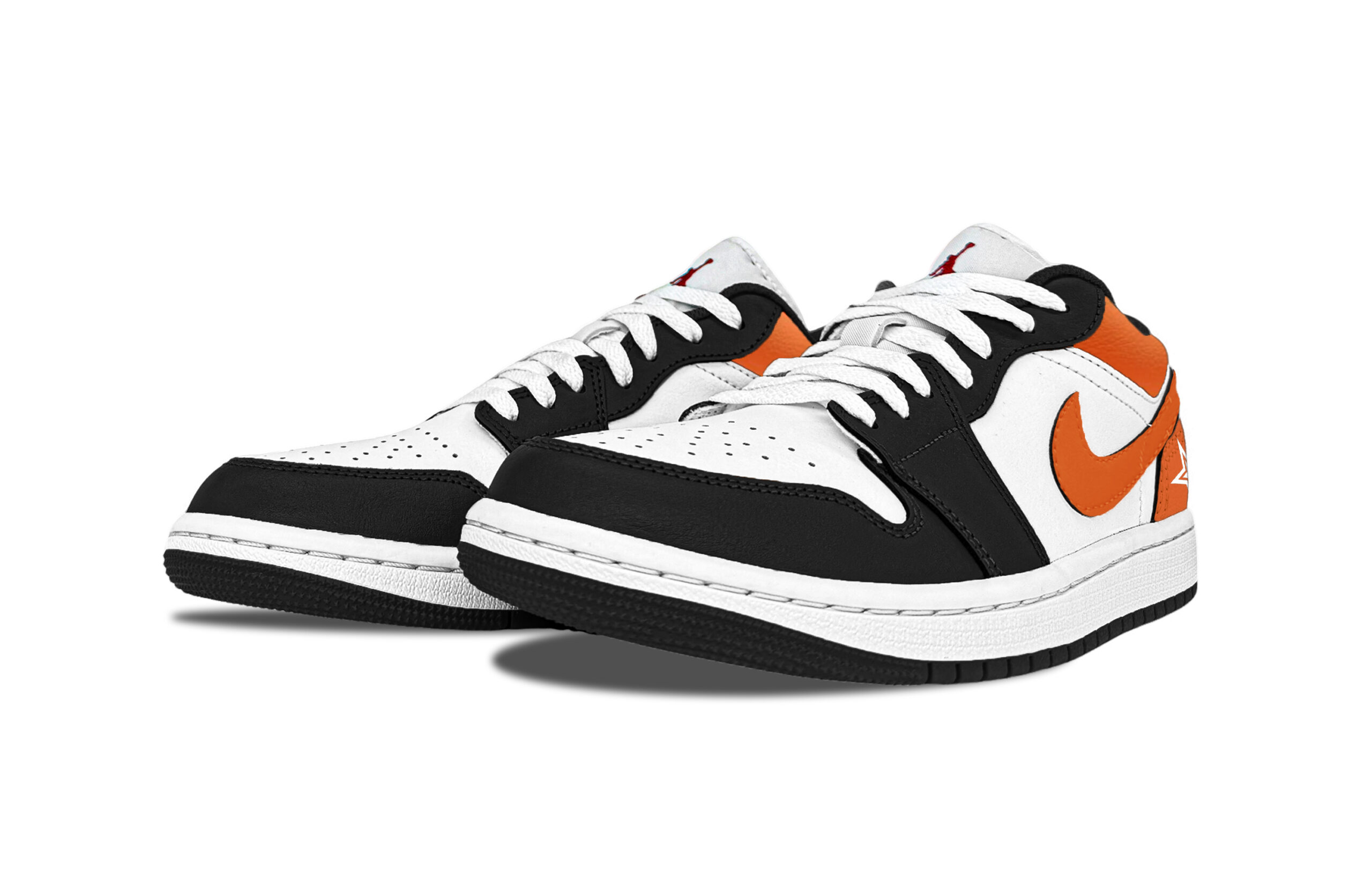 Jordan Air Jordan 1 Crush Star Moon Leather Balance Low top Vintage Basketball Shoes Unisex Black Orange