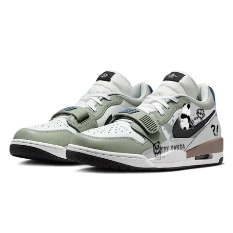 Jordan Legacy 312 Cushioning Slip Resistant Low top Vintage Basketball Shoes Men’s White Green