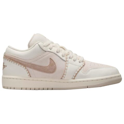 Jordan Air Jordan 1 Leather Low top Vintage Basketball Shoes Women’s Beige