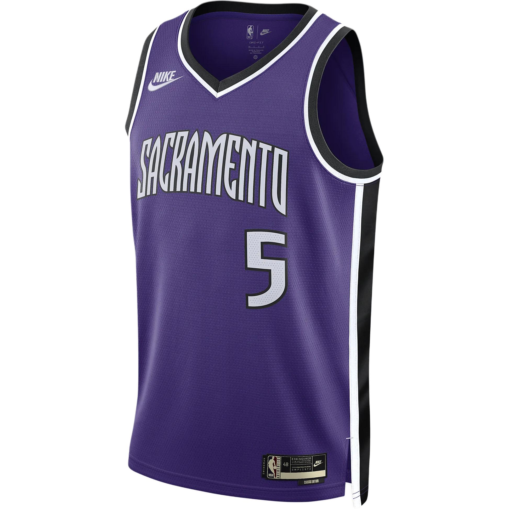 Nike De’Aaron Fox Sacramento Kings 2024/25 Hardwood Classics Men’s Nike Dri FIT Nba Swingman Jersey