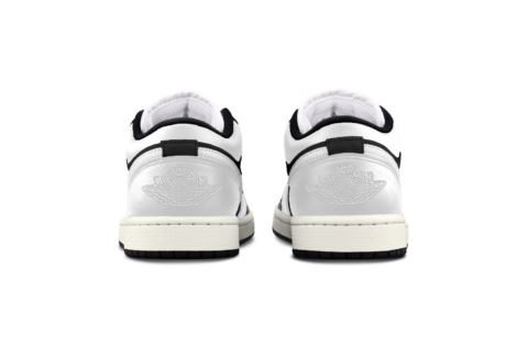 Jordan Air Jordan 1 Panda Cushioning, Wear Resistant Low top Vintage Basketball Shoes Unisex Black White