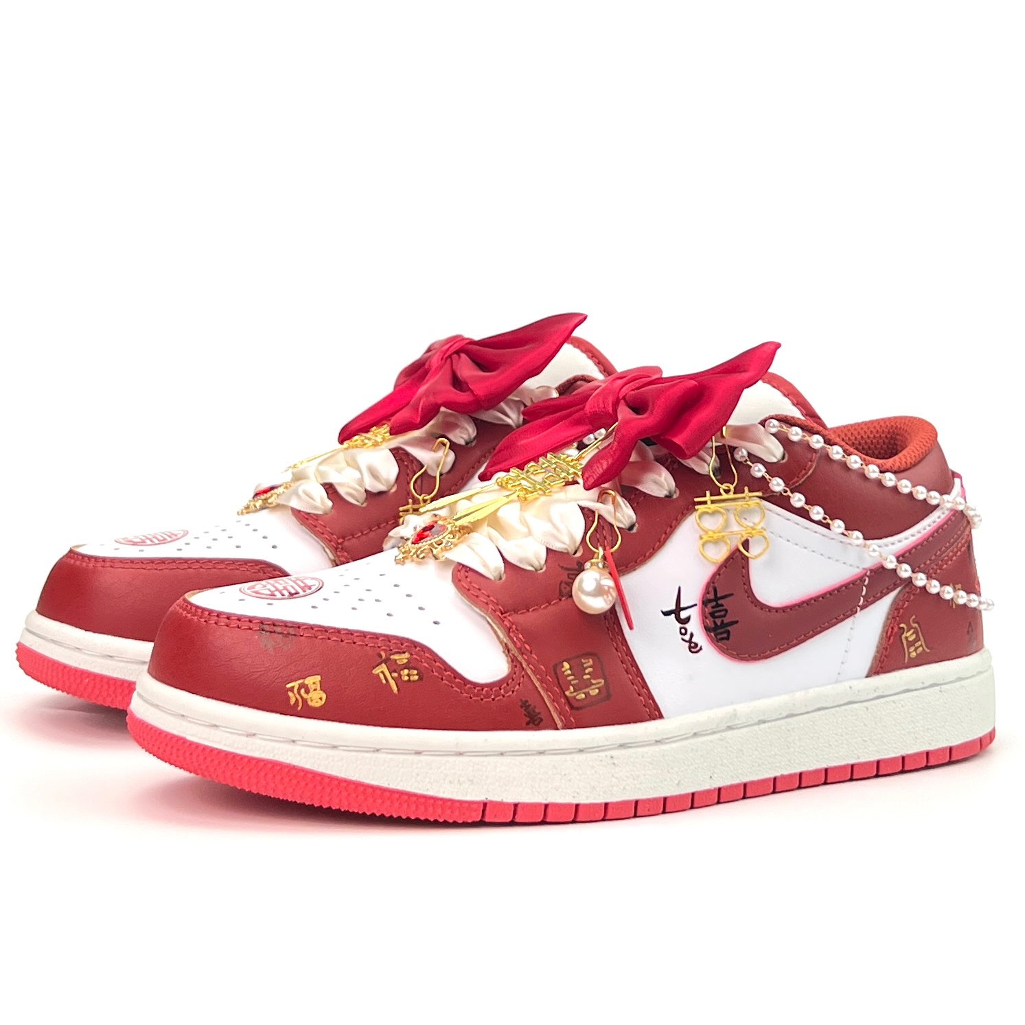 Jordan Air Jordan 1 Blissful Union Height Increasing, Abrasion Resistant, Lightweight, And Breathable Low top