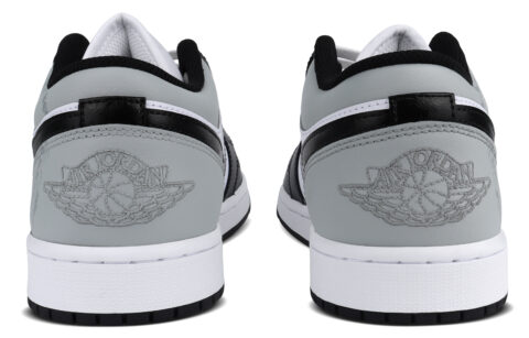 Jordan Air Jordan 1 Abrasion Resistant Low top Vintage Basketball Shoes Unisex Black Gray