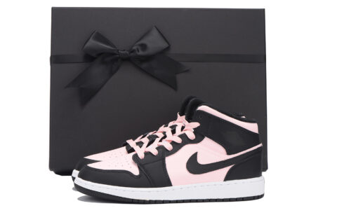 Jordan Air Jordan 1 Slip Resistant Coverage Low top Vintage Basketball Shoes Women's Black Pink