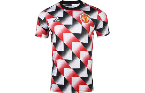 Adidas Manchester United Soccer Jerseys Men's White Red Black Moderate Straight Fit