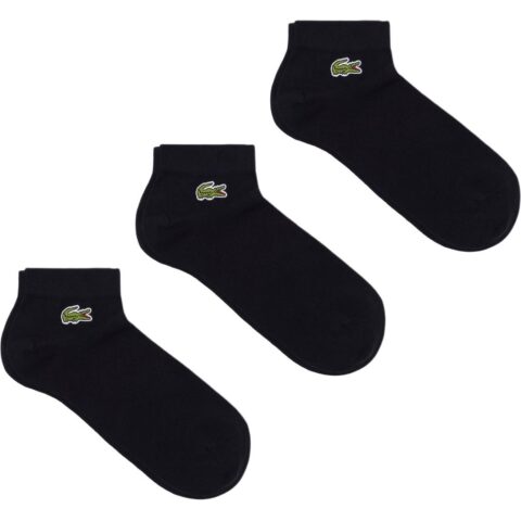 LACOSTE Ankle Socks Women’s 3 Pack Black