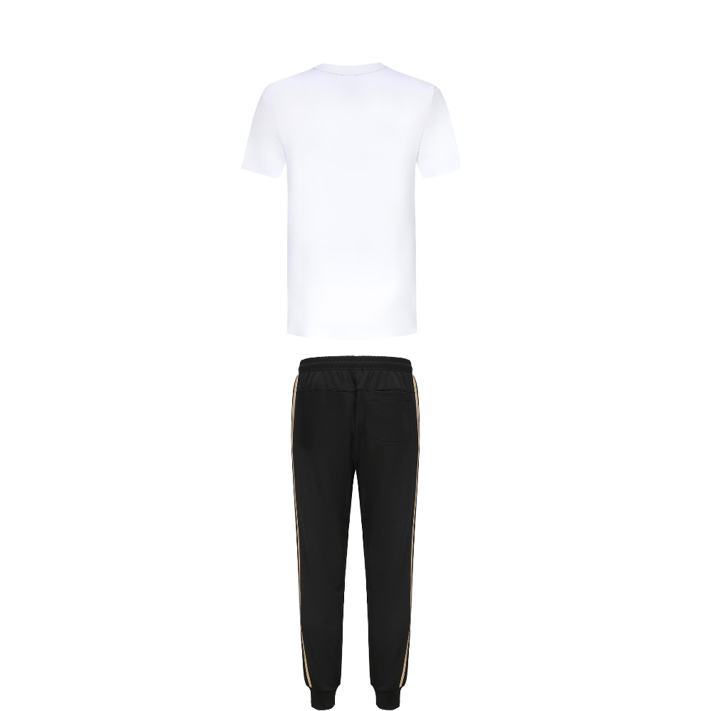 Adidas Taekwondo Casual Sportswear Unisex Set White Gold+Black