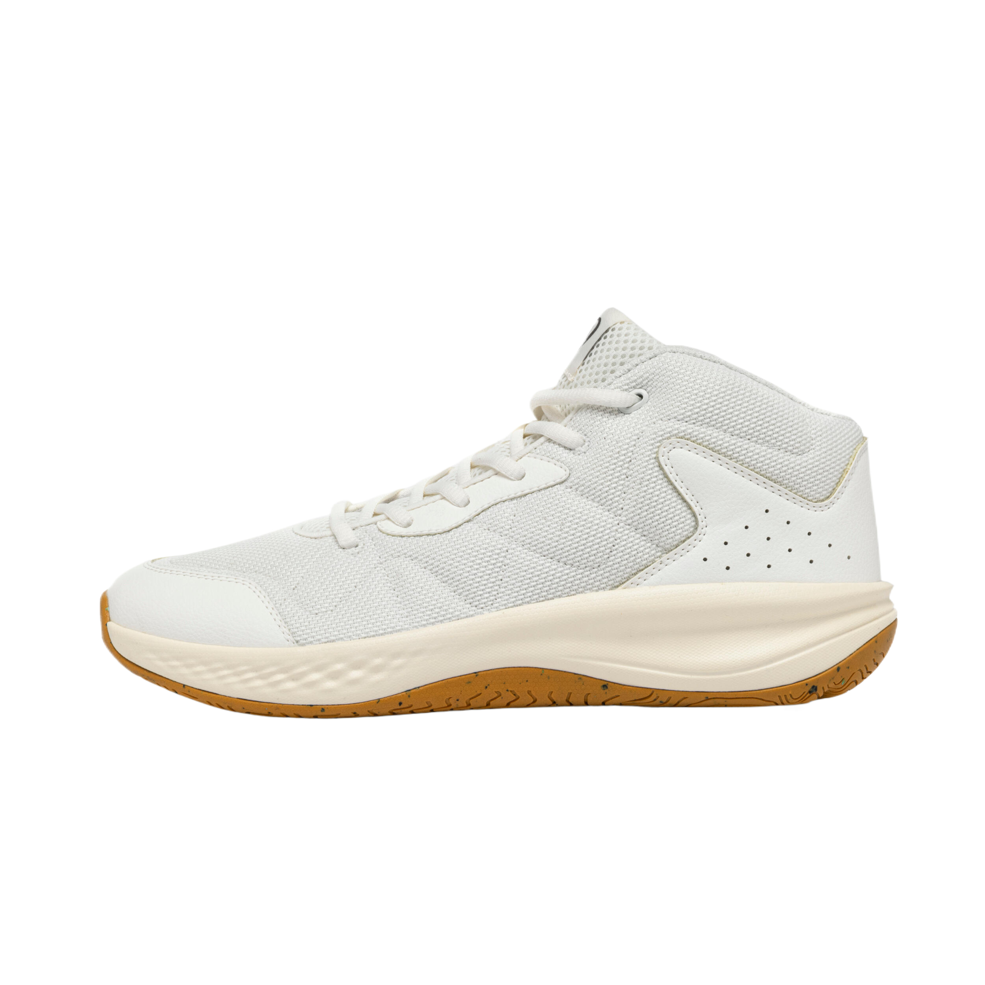 DECATHLON Essential Slip Resistant Slip Resistant Mid top Basketball Shoes Men’s Ecru