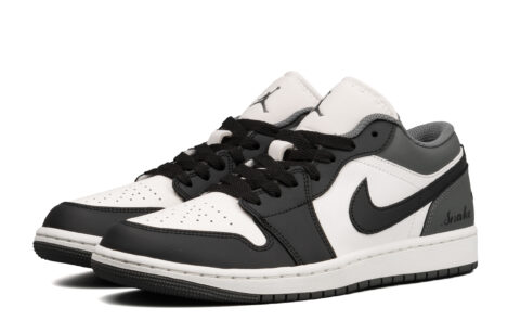 Jordan Air Jordan 1 Cushioning Slip Resistant Abrasion Resistant Low top Vintage Basketball Shoes Unisex Black