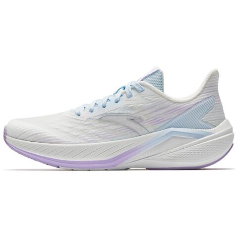 Anta Abrasion Resistant Slip Resistant Low top Casual Running Shoes Women's White Blue Purple