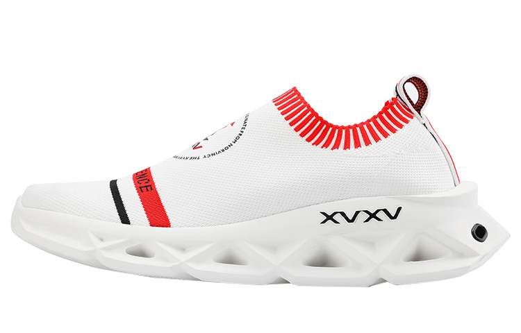 NORVINCY Breathable Low top Running Shoes Unisex White Red Stylish Outdoors