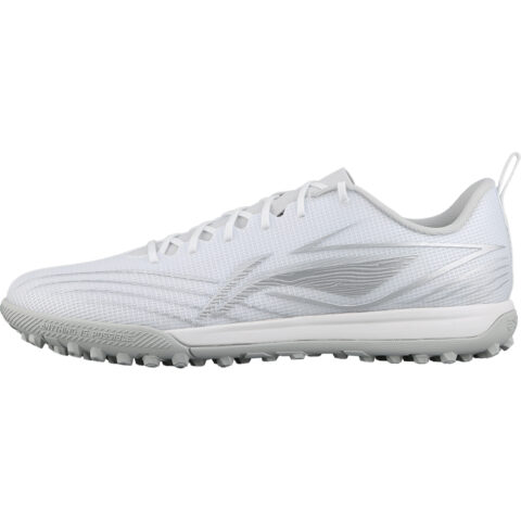 Li Ning TF Turf Artificial Turf Soccer Shoes Men’s White Silver